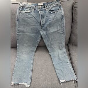 NWT Agolde Riley high-rise cropped straight jeans